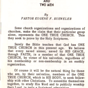 Two Churches and Two Men