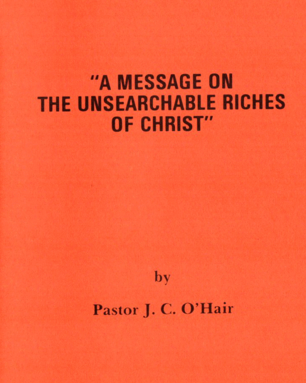 Message on Unsearchable Riches of Christ