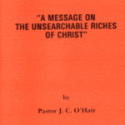 Message on Unsearchable Riches of Christ